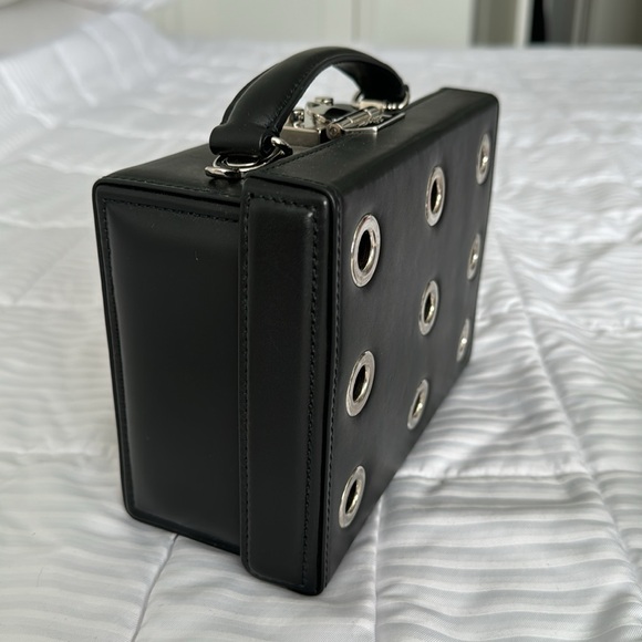 MARK CROSS Grace bag black smooth leather with grommets. Most wanted MC bag! - Picture 2 of 7